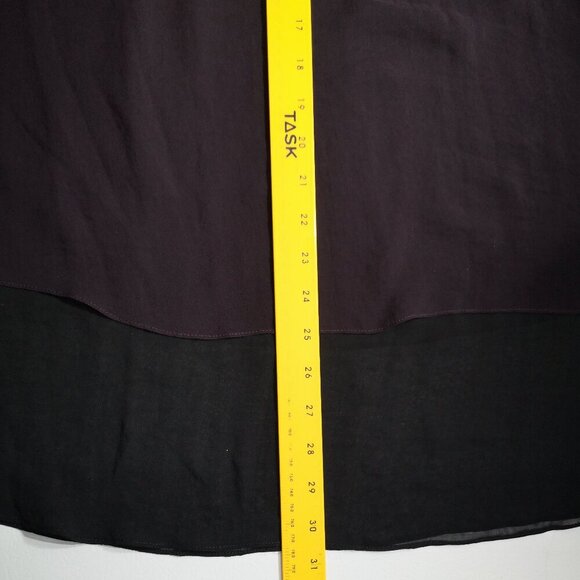 NWT RW&CO Ladies Size Medium Burgundy & Black Lightweight Blouse - Picture 13 of 13